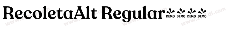 RecoletaAlt Regular字体转换